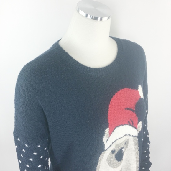 Abercrombie & Fitch Santa Bear Intarsia Oversize M - Picture 2 of 8